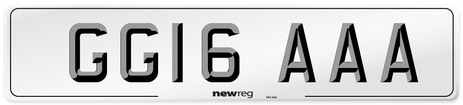 GG16 AAA Number Plate from New Reg